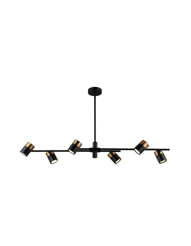 Pendant lamps over the island - ITALUX Elice Pendant 6xGU10 35W Black, Brass PND-58892-6-BK-BRO - product kolory-swiatla.pl 1