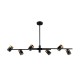 ITALUX Elice Wisząca 6xGU10 35W Czarny, mosiężny PND-58892-6-BK-BRO
