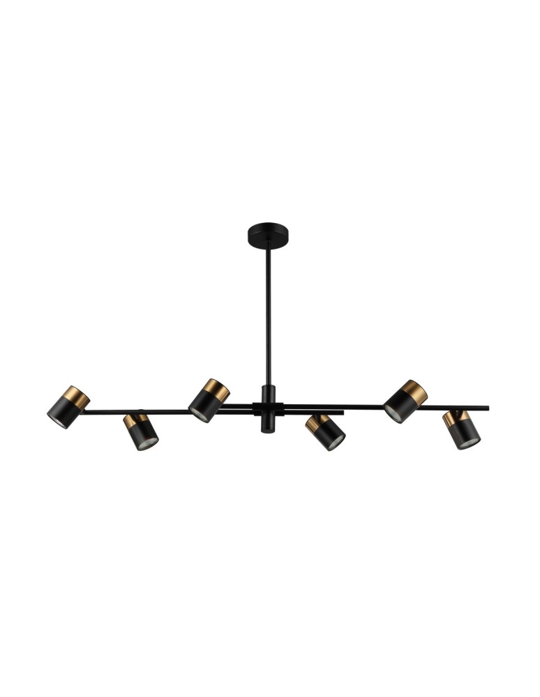 Pendant lamps over the island - ITALUX Elice Pendant 6xGU10 35W Black, Brass PND-58892-6-BK-BRO - product kolory-swiatla.pl 2