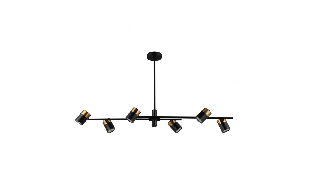 ITALUX Elice Wisząca 6xGU10 35W Czarny, mosiężny PND-58892-6-BK-BRO
