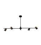 ITALUX Elice Wisząca 4xGU10 35W Czarny, mosiężny PND-58892-4-BK-BRO