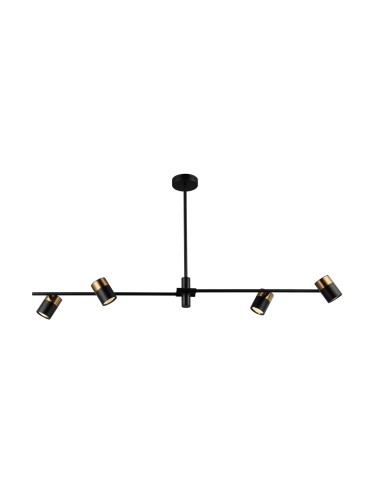 ITALUX Elice Pendant 4xGU10 35W Black, Brass PND-58892-4-BK-BRO