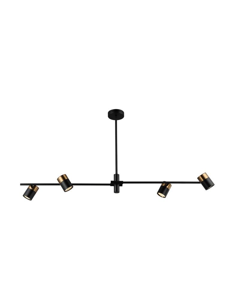Pendant lamps over the island - ITALUX Elice Pendant 4xGU10 35W Black, Brass PND-58892-4-BK-BRO - product kolory-swiatla.pl 1