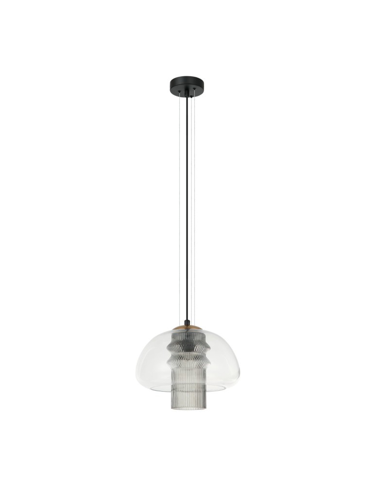 Single pendant lamps - ITALUX Feder Pendant 1xE27 40W Black PND-61001C-BK - product kolory-swiatla.pl 3