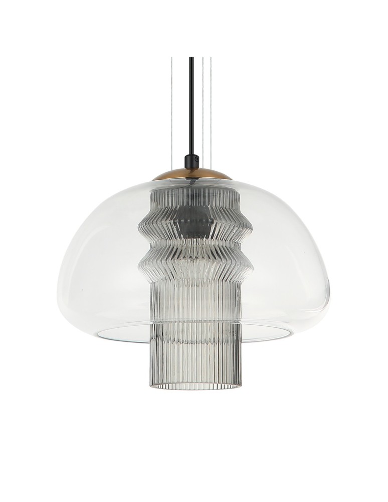 Single pendant lamps - ITALUX Feder Pendant 1xE27 40W Black PND-61001C-BK - product kolory-swiatla.pl 2