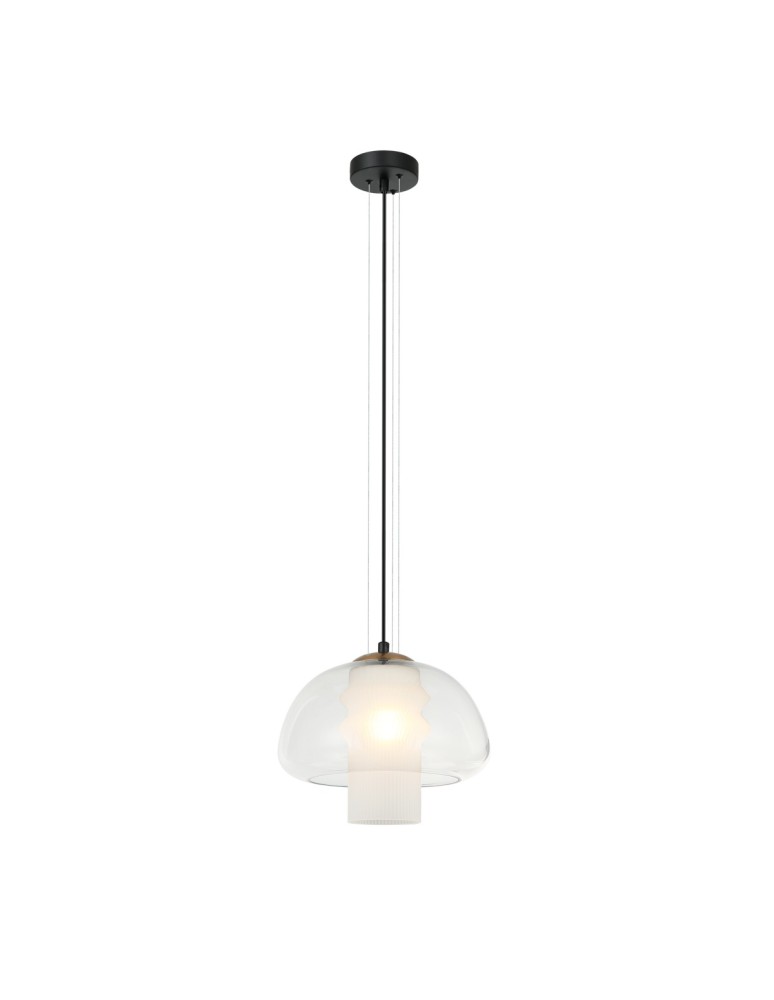 Single pendant lamps - ITALUX Feder Pendant 1xE27 40W Black PND-61001B-BK - product kolory-swiatla.pl 1