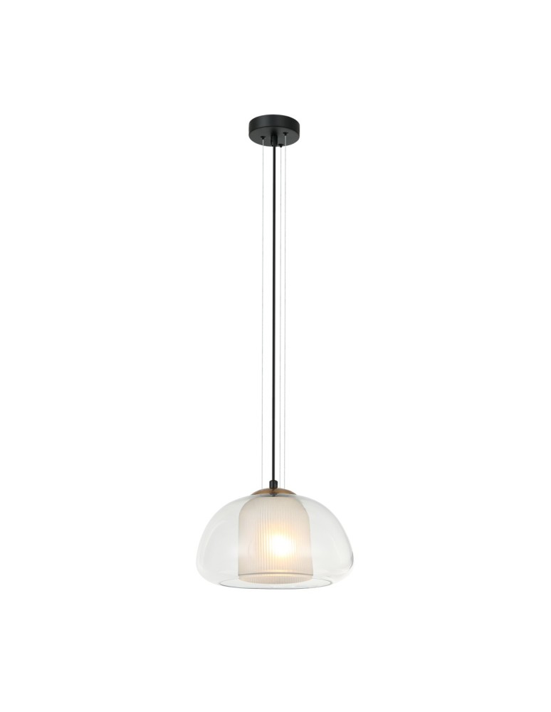 Single pendant lamps - ITALUX Feder Pendant 1xE27 40W Black PND-61001A-BK - product kolory-swiatla.pl 1