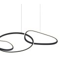 Pendant lamps over the island - ITALUX Fonte Pendant 4xLED 60W from 3000K to 6000K Black PND-22412-S4-BK - product 2