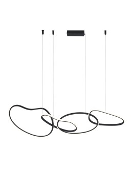 ITALUX Fonte Pendant 4xLED 60W from 3000K to 6000K Black PND-22412-S4-BK