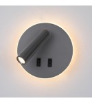Reading wall lamps - ITALUX Furla Reading Wall Mount 2xLED 8W 3000K Grey WL-53742-1-GR - product 1