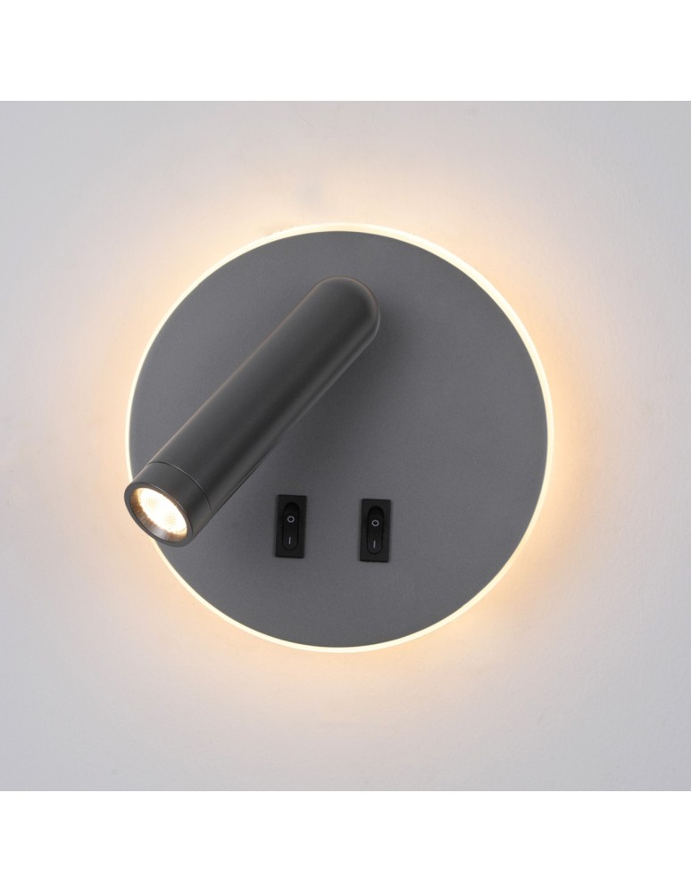 Reading wall lamps - ITALUX Furla Reading Wall Mount 2xLED 8W 3000K Grey WL-53742-1-GR - product kolory-swiatla.pl 1