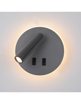 ITALUX Furla Reading Wall Mount 2xLED 8W 3000K Grey WL-53742-1-GR
