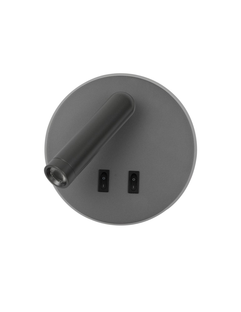 Reading wall lamps - ITALUX Furla Reading Wall Mount 2xLED 8W 3000K Grey WL-53742-1-GR - product kolory-swiatla.pl 4