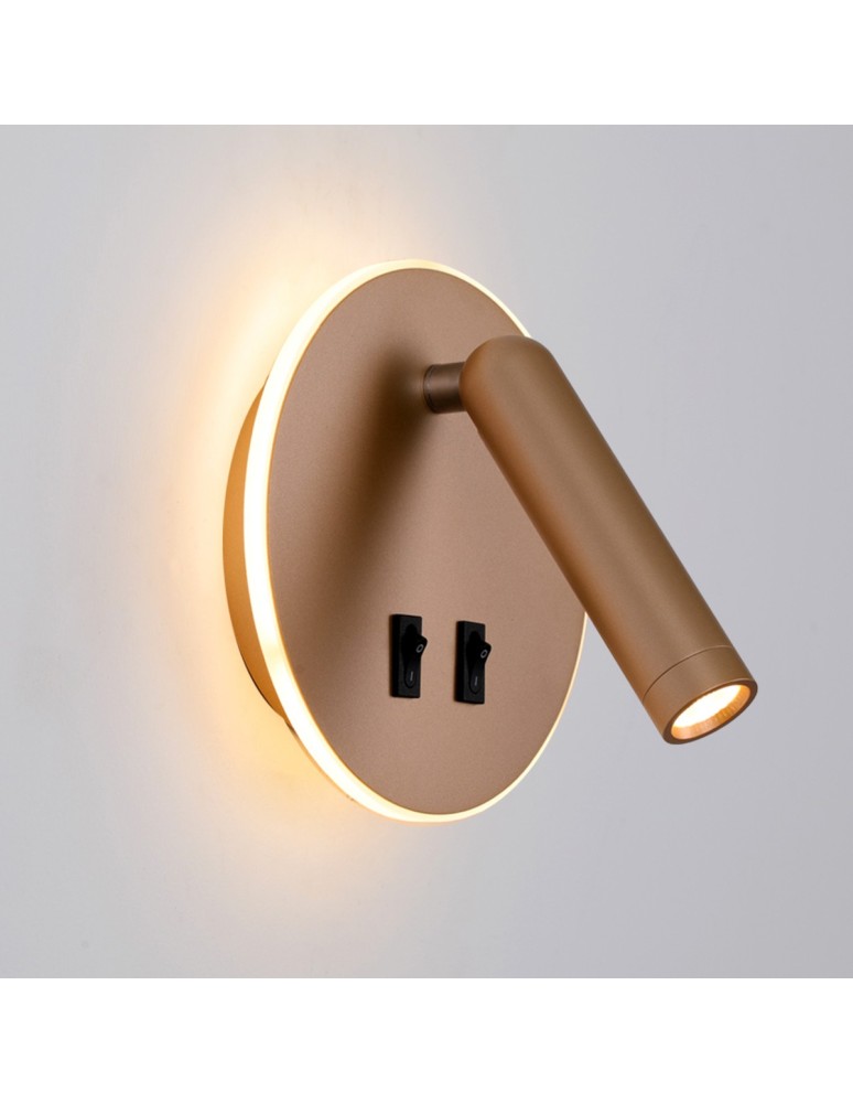 Reading wall lamps - ITALUX Furla Reading Wall Mount 2xLED 8W 3000K Gold WL-53742-1-GD - product kolory-swiatla.pl 2