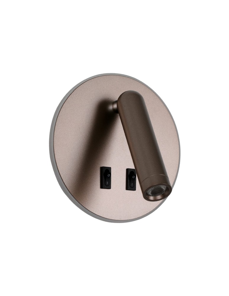 Reading wall lamps - ITALUX Furla Reading Wall Mount 2xLED 8W 3000K Coffee WL-53742-1-CF - product kolory-swiatla.pl 4