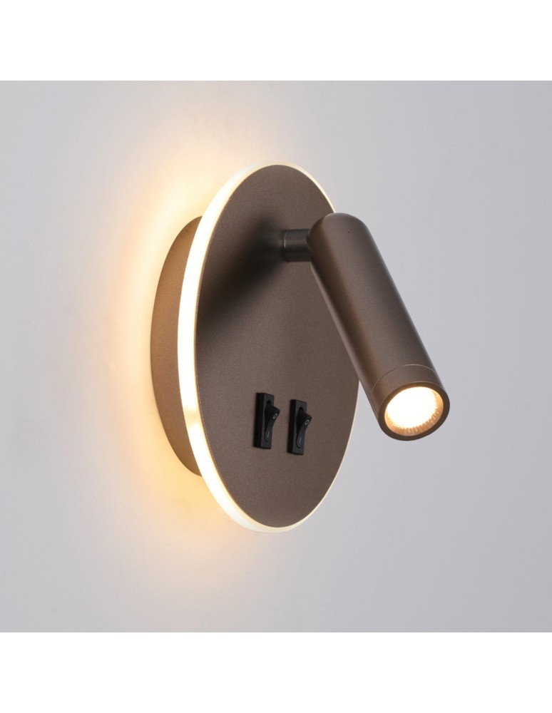 Reading wall lamps - ITALUX Furla Reading Wall Mount 2xLED 8W 3000K Coffee WL-53742-1-CF - product kolory-swiatla.pl 2