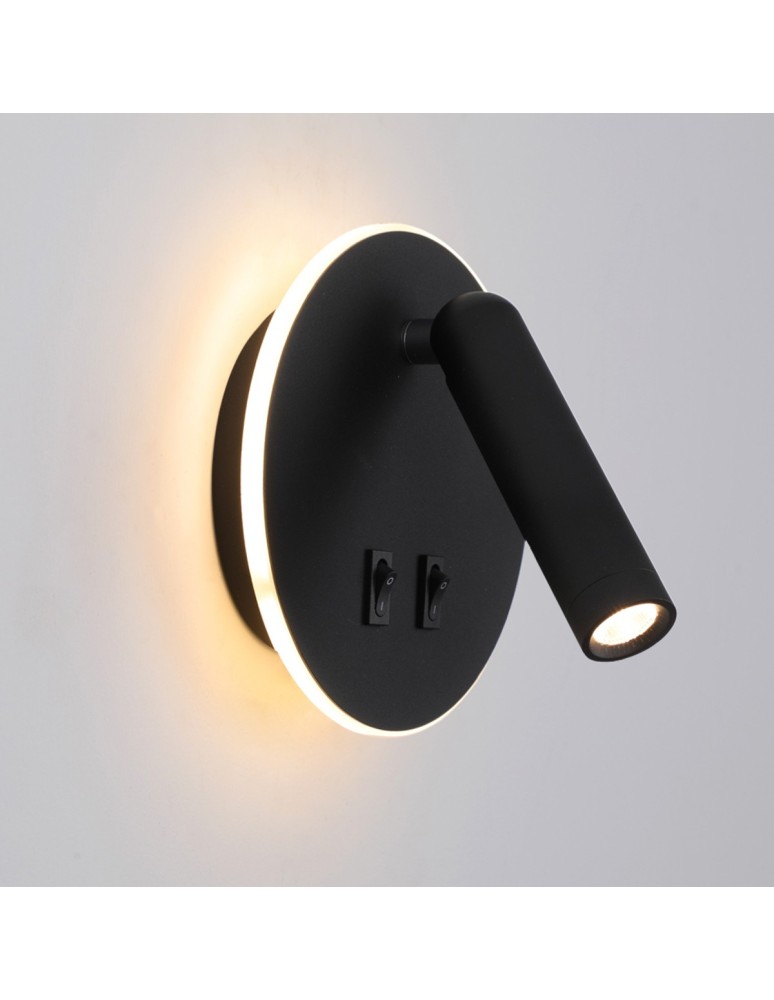 Reading wall lamps - ITALUX Furla Reading Wall Mount 2xLED 8W 3000K Black WL-53742-1-BK - product kolory-swiatla.pl 2
