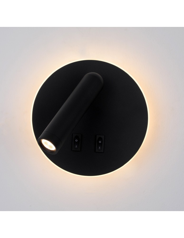Reading wall lamps - ITALUX Furla Reading Wall Mount 2xLED 8W 3000K Black WL-53742-1-BK - product kolory-swiatla.pl 1