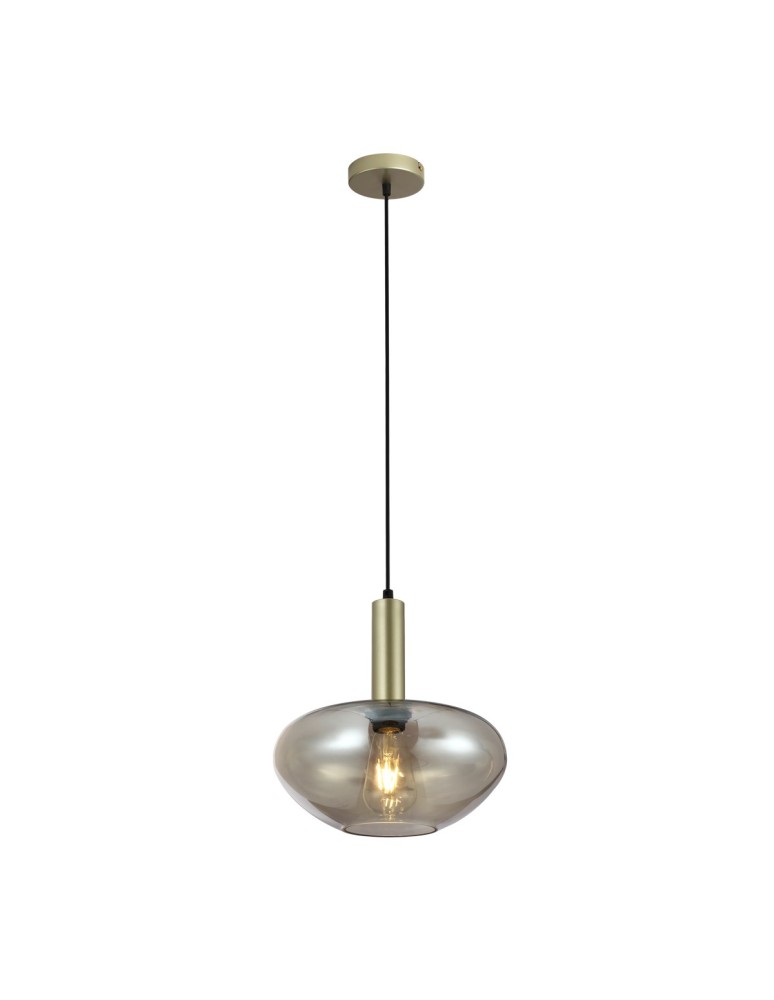 Single pendant lamps - ITALUX Gater Pendant 1xE27 40W Gold PND-23541A-1-GD-CH - product kolory-swiatla.pl 1