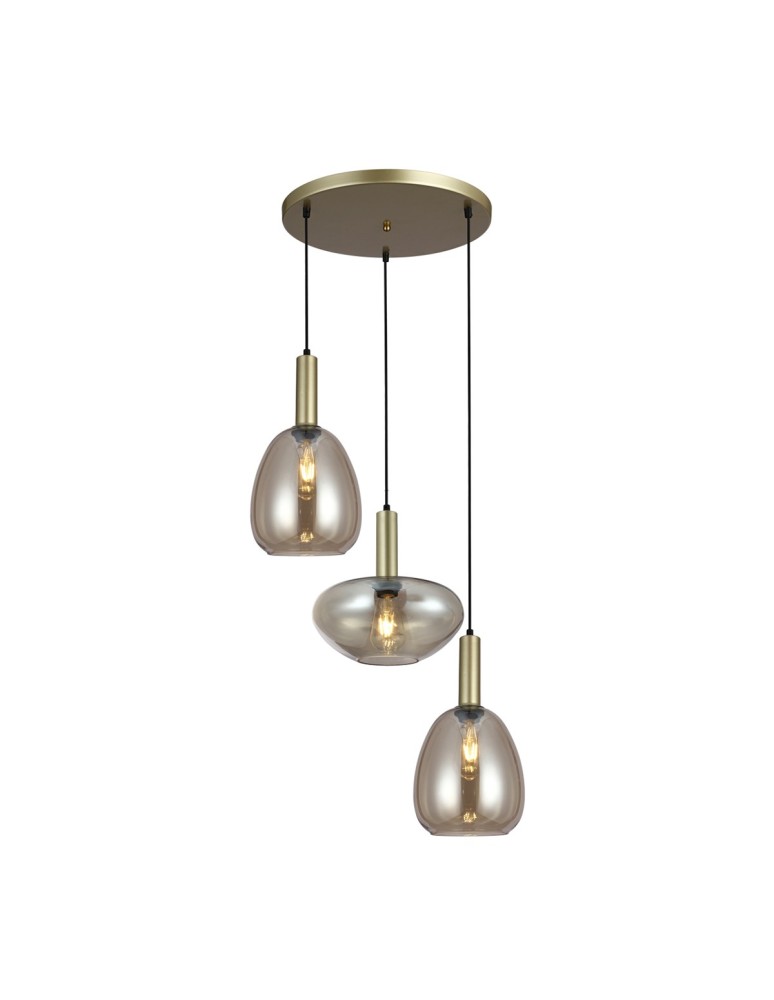 Triple pendant lamps - ITALUX Gater Pendant 3xE27 40W Gold PND-23541-3-GD-CH - product kolory-swiatla.pl 1