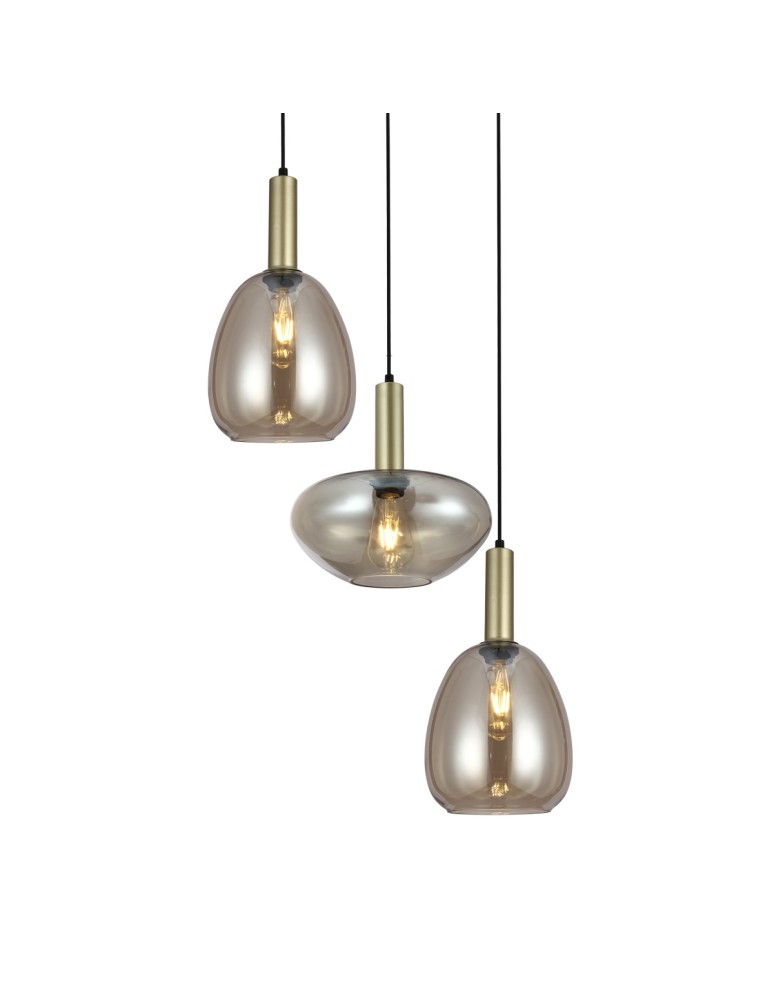 Triple pendant lamps - ITALUX Gater Pendant 3xE27 40W Gold PND-23541-3-GD-CH - product kolory-swiatla.pl 2