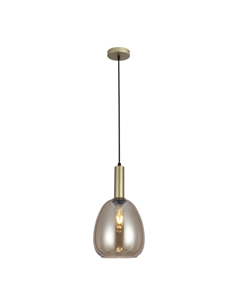 Single pendant lamps - ITALUX Gater Pendant 1xE27 40W Gold PND-23541-1-GD-CH - product kolory-swiatla.pl 1