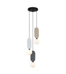 Triple pendant lamps - ITALUX Lorenzo Pendant 3xG9 25W Beige, Gray PND-59815B-3-MLTI - product 1