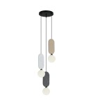 Triple pendant lamps - ITALUX Lorenzo Pendant 3xG9 25W Beige, Gray PND-59815B-3-MLTI - product 2