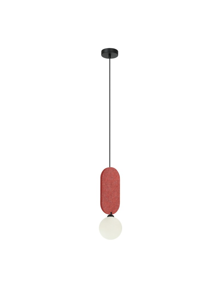 Single pendant lamps - ITALUX Lorenzo Pendant 1xG9 25W Red PND-59815-1-RED - product kolory-swiatla.pl 3