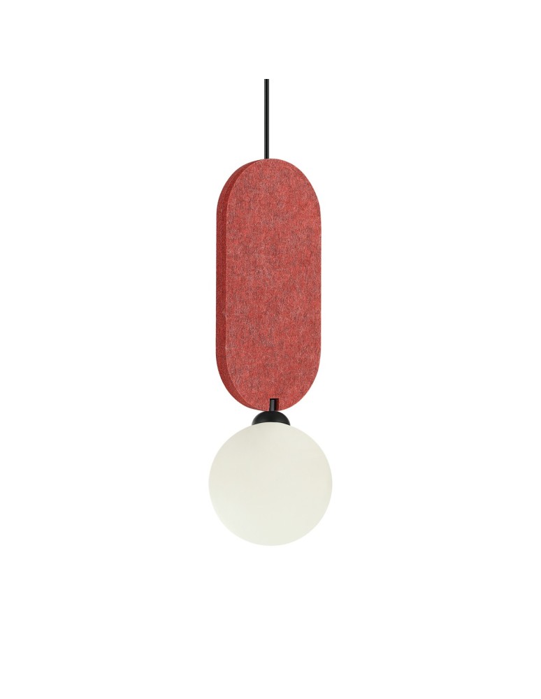 Single pendant lamps - ITALUX Lorenzo Pendant 1xG9 25W Red PND-59815-1-RED - product kolory-swiatla.pl 2