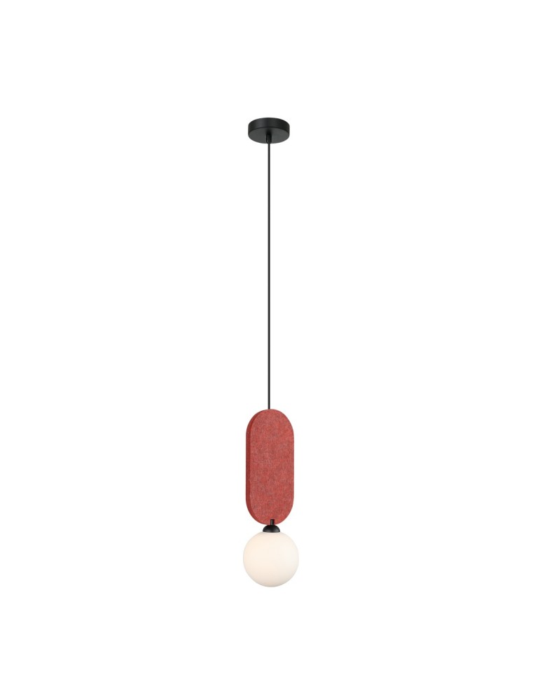 Single pendant lamps - ITALUX Lorenzo Pendant 1xG9 25W Red PND-59815-1-RED - product kolory-swiatla.pl 1