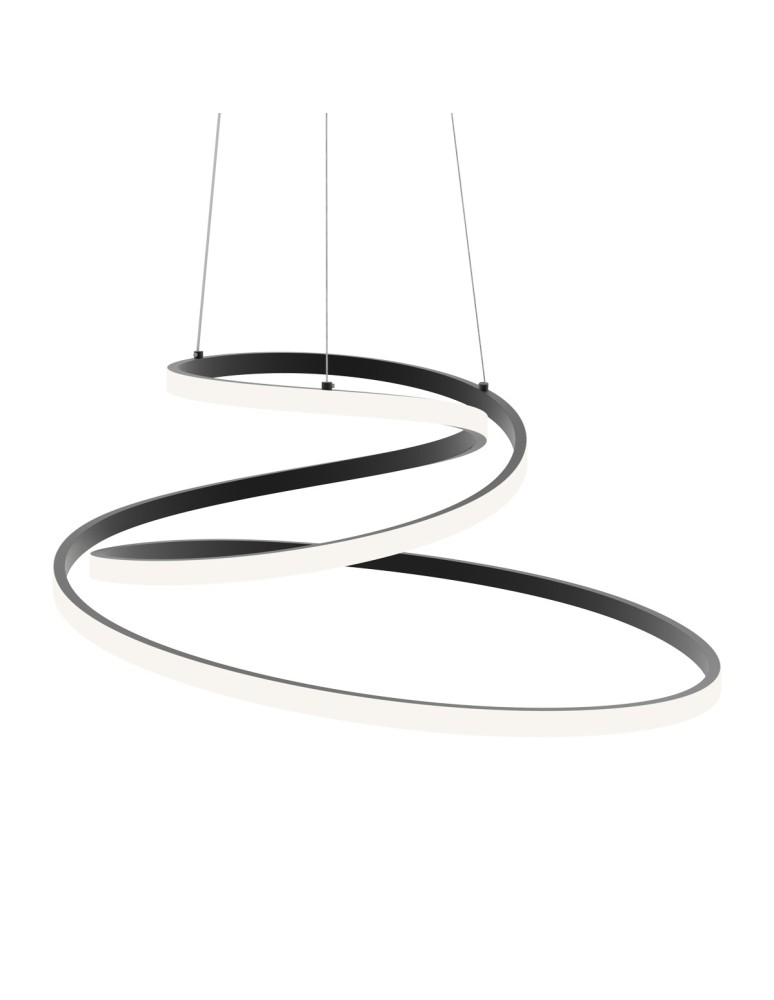 LED pendant lamps - ITALUX Lorila Pendant 1xLED 60W from 3000K to 6000K Black PND-2168-M-BK - product kolory-swiatla.pl 2