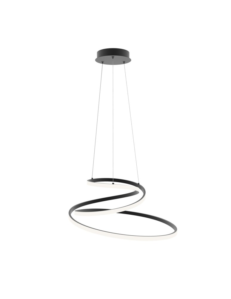 LED pendant lamps - ITALUX Lorila Pendant 1xLED 60W from 3000K to 6000K Black PND-2168-M-BK - product kolory-swiatla.pl 1