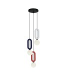 Triple pendant lamps - ITALUX Masso Pendant 3xG9 25W Gray, blue, red PND-59839-3-MLTI - product 3