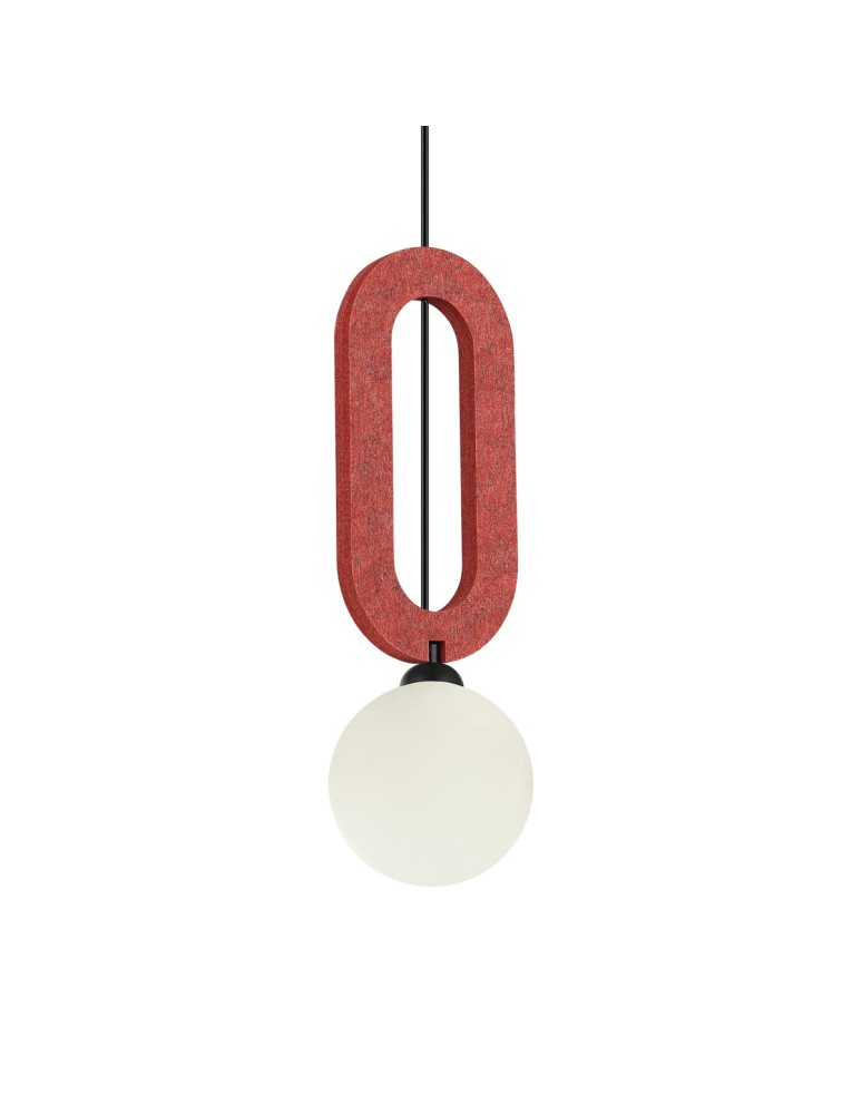 Single pendant lamps - ITALUX Masso Pendant 1xG9 25W Red PND-59839-1-RED - product kolory-swiatla.pl 2