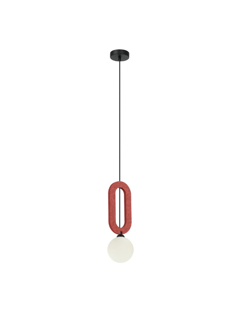 Single pendant lamps - ITALUX Masso Pendant 1xG9 25W Red PND-59839-1-RED - product kolory-swiatla.pl 3