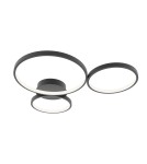 Ring ceiling lamps - ITALUX Maver Ceiling 3xLED 40W from 3000K to 6000K Black SPL-20452-3-BK - product 1