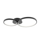Ring ceiling lamps - ITALUX Maver Ceiling light 2xLED 30W from 3000K to 6000K Black SPL-20452-2-BK - product 1
