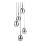 Pendant lamps spheres - ITALUX Meolo Pendant 5xE14 5W Matte Black PND-40825-5-BK - product 2