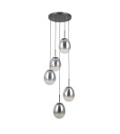 Pendant lamps spheres - ITALUX Meolo Pendant 5xE14 5W Matte Black PND-40825-5-BK - product 1