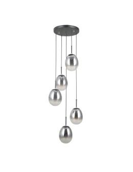 ITALUX Meolo Wisząca 5xE14 5W Czarny mat PND-40825-5-BK