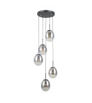 Pendant lamps spheres - ITALUX Meolo Pendant 5xE14 5W Matte Black PND-40825-5-BK - product 4
