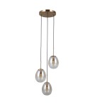 Triple pendant lamps - ITALUX Meolo Pendant 3xE14 5W Gold PND-40825-3-GD - product 4