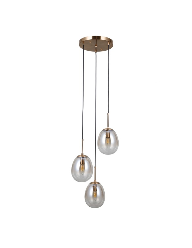 Triple pendant lamps - ITALUX Meolo Pendant 3xE14 5W Gold PND-40825-3-GD - product kolory-swiatla.pl 4