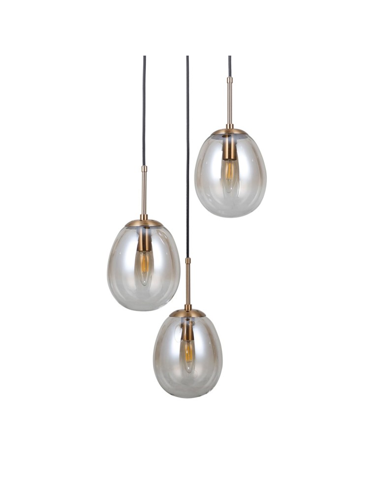 Triple pendant lamps - ITALUX Meolo Pendant 3xE14 5W Gold PND-40825-3-GD - product kolory-swiatla.pl 2
