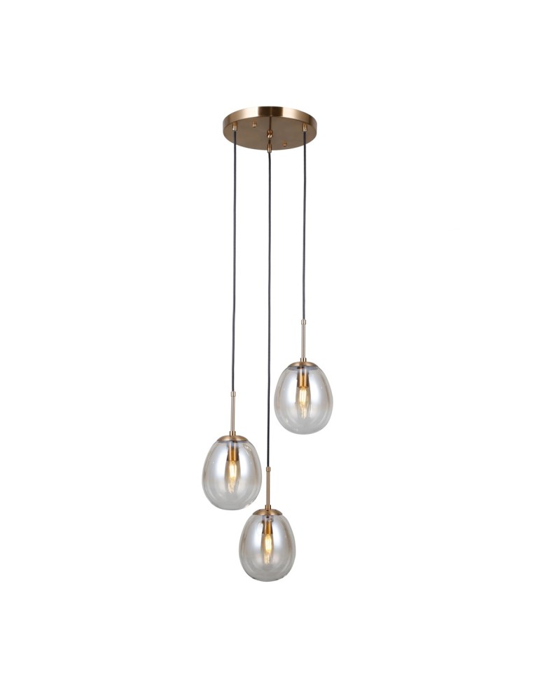 Triple pendant lamps - ITALUX Meolo Pendant 3xE14 5W Gold PND-40825-3-GD - product kolory-swiatla.pl 1