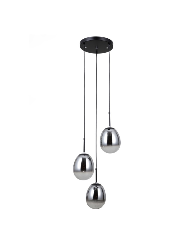 Triple pendant lamps - ITALUX Meolo Pendant 3xE14 5W Matte Black PND-40825-3-BK - product kolory-swiatla.pl 4