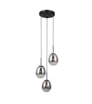 Triple pendant lamps - ITALUX Meolo Pendant 3xE14 5W Matte Black PND-40825-3-BK - product 1