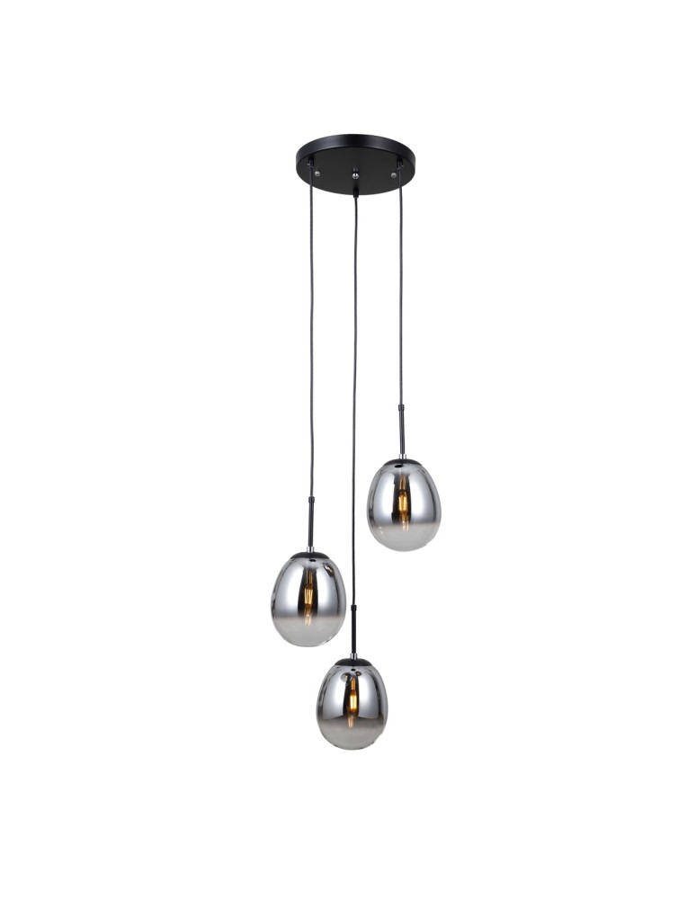 Triple pendant lamps - ITALUX Meolo Pendant 3xE14 5W Matte Black PND-40825-3-BK - product kolory-swiatla.pl 1