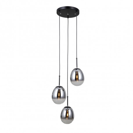 ITALUX Meolo Wisząca 3xE14 5W Czarny mat PND-40825-3-BK